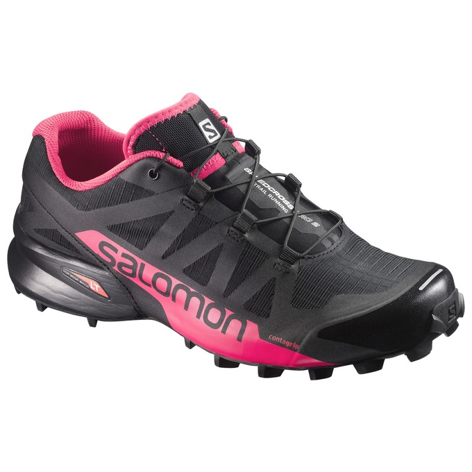 Chaussures De Trail Running Salomon Femme Noir / Rose - Salomon SPEEDCROSS PRO 2 W - France (7930-JT